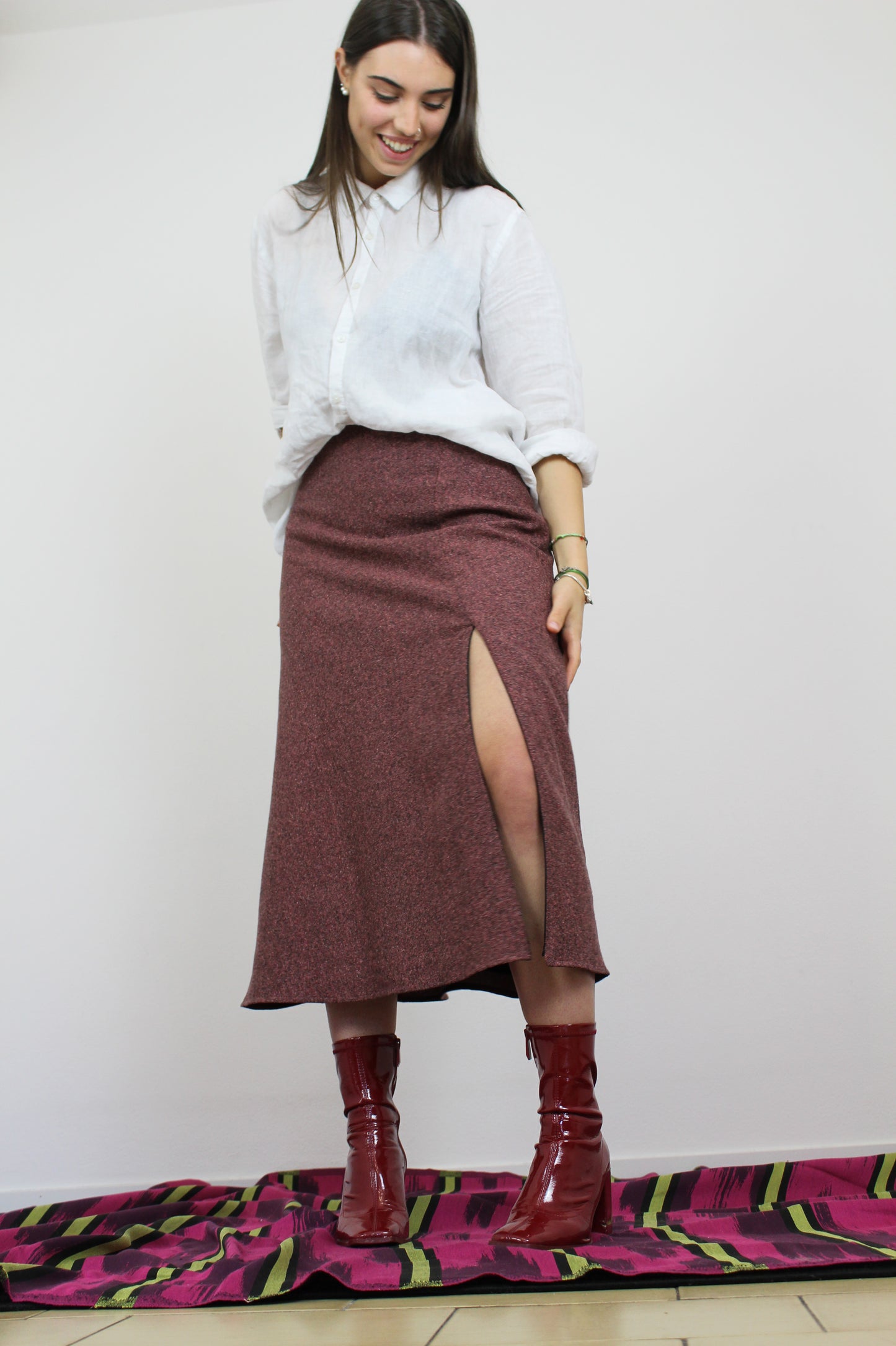 Gonna midi 100%lana campionario AW23-24