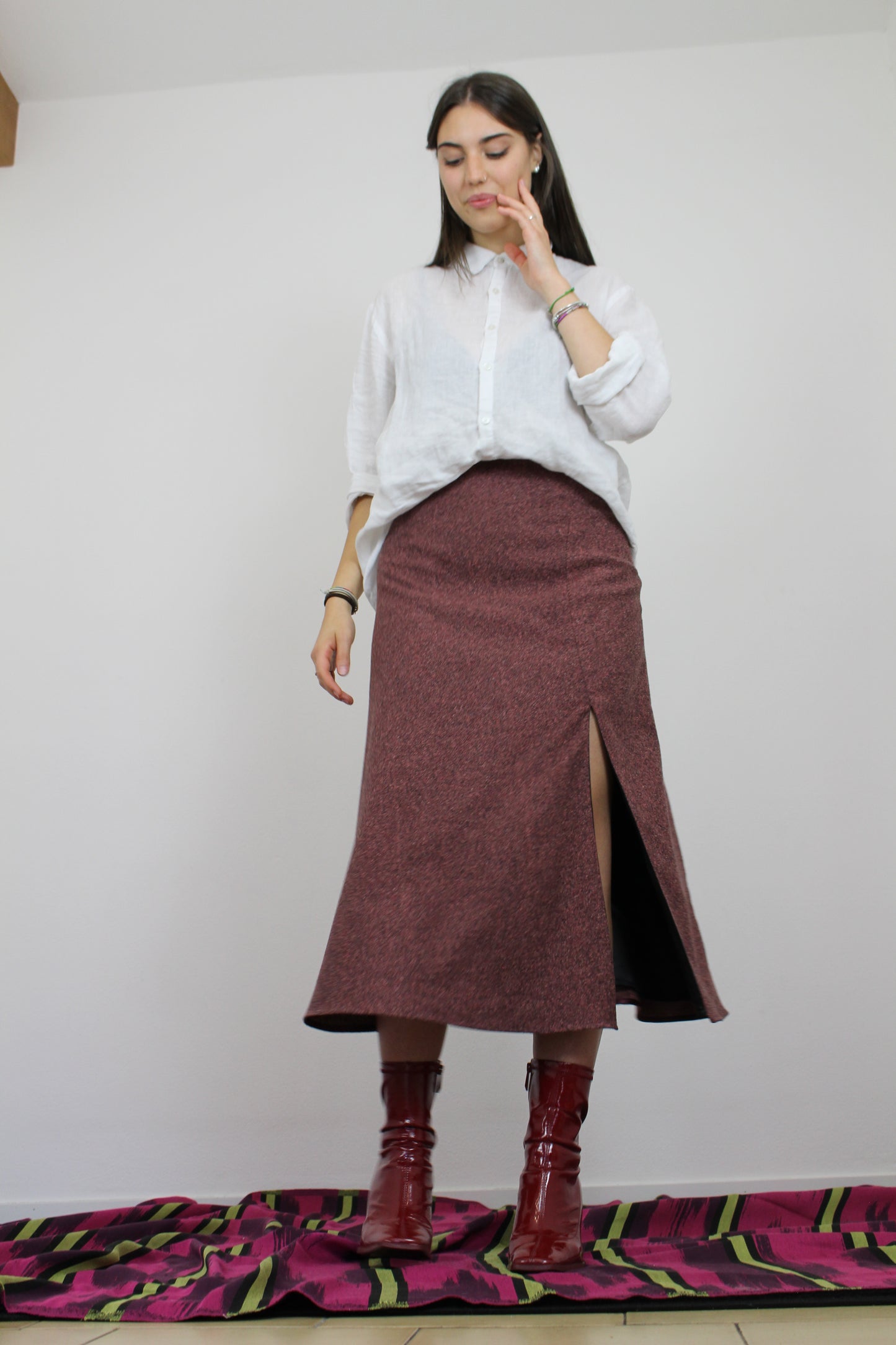 Gonna midi 100%lana campionario AW23-24