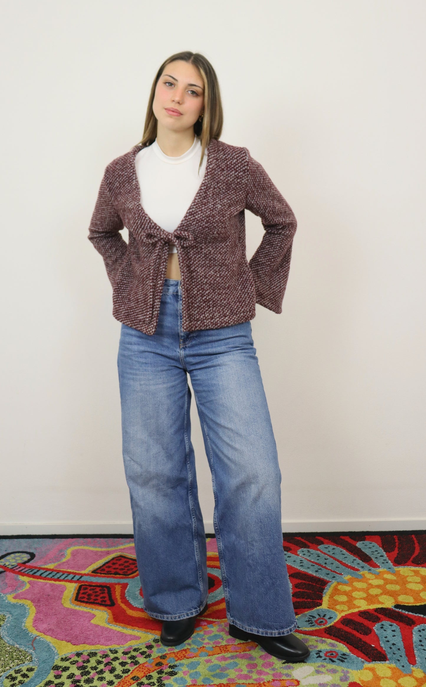 BOW Cardigan 100% lana - (Più fantasie) PREORDINE