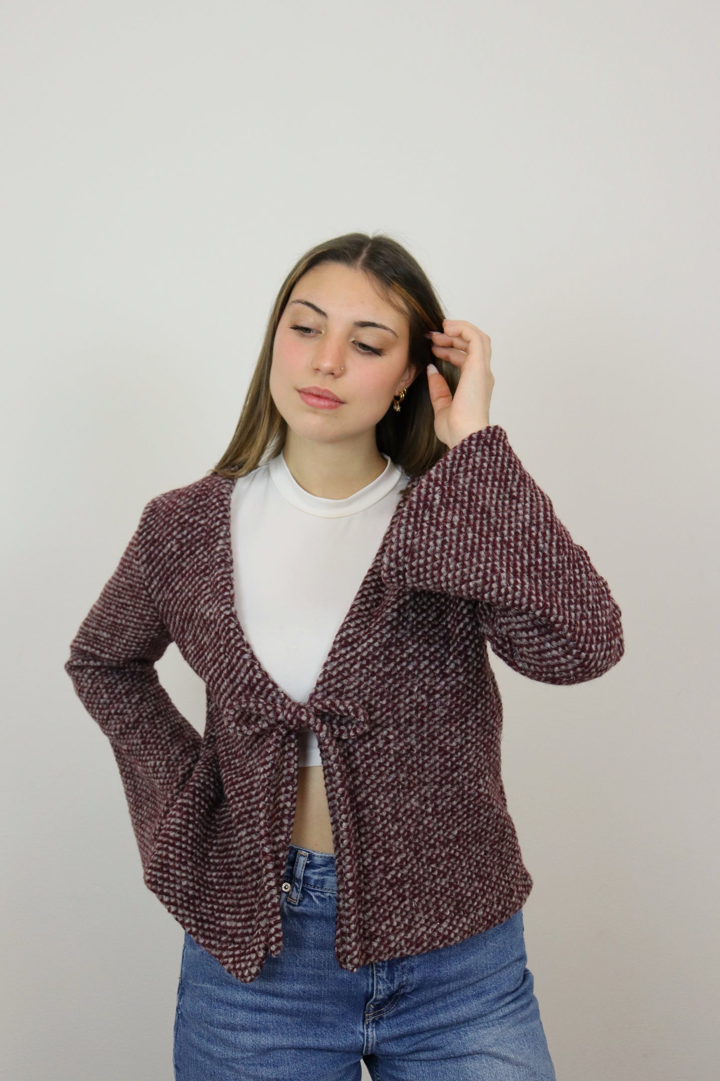 BOW Cardigan 100% lana - (Più fantasie) PREORDINE