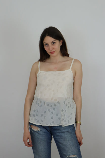 top canotta lino deadstock spallina rimanenze SS23-24