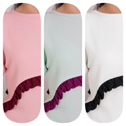 T-shirt kimono con rouches - FRONZOLI