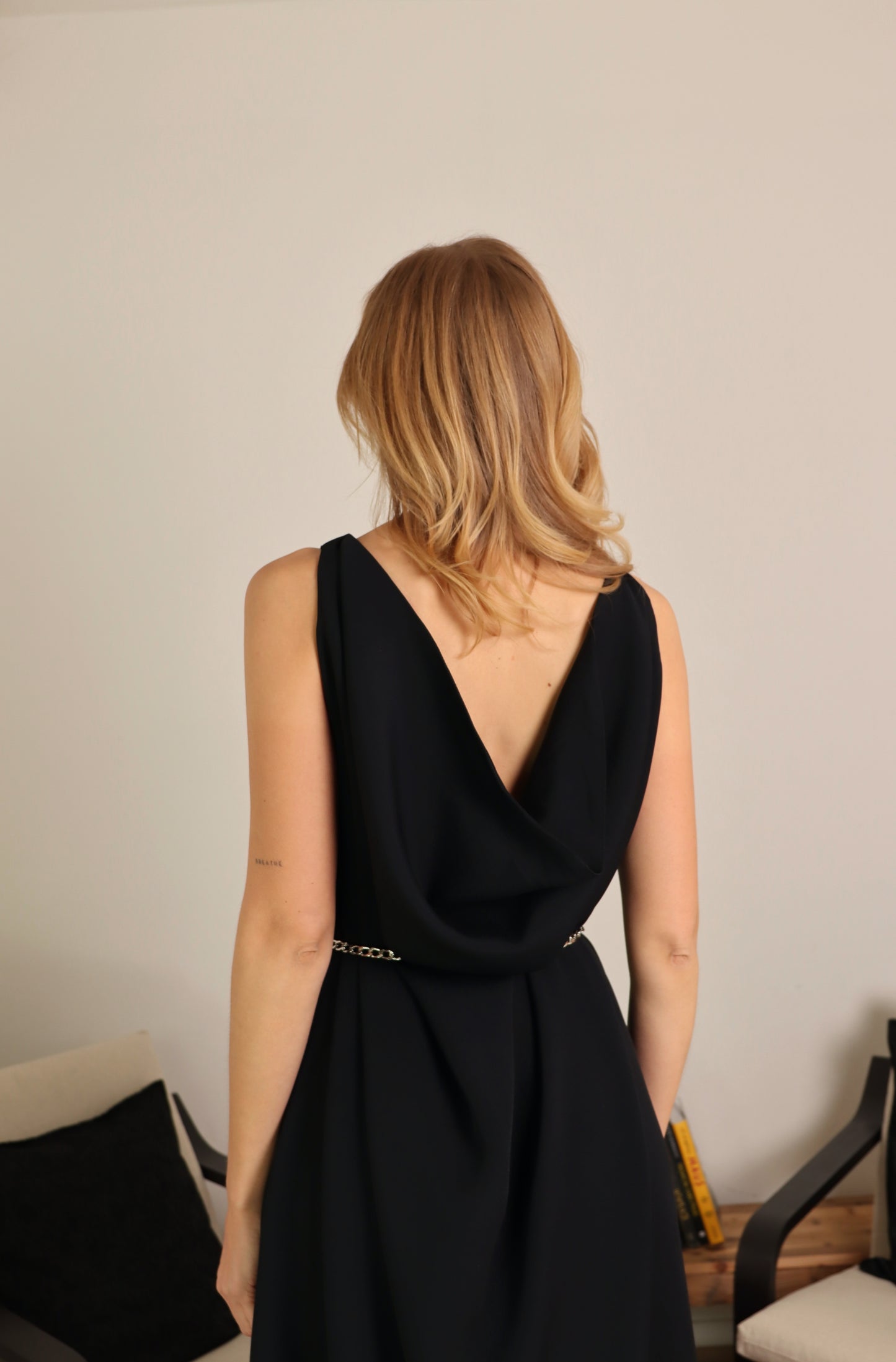 Abito lungo drappeggiato - FIDELIO