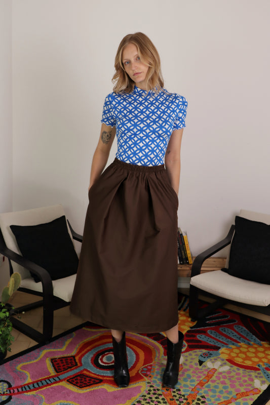 Gonna in cotone con elastico - LA RUE