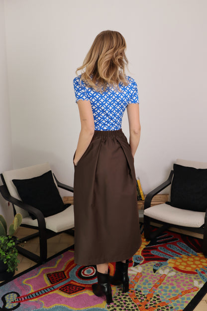 Gonna in cotone con elastico - LA RUE