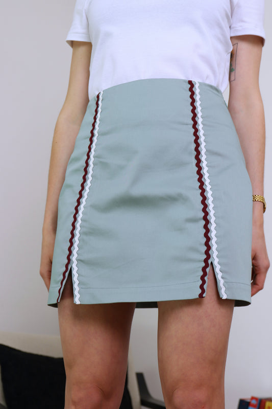 Gonna corta in cotone con spacchetti - WAVY