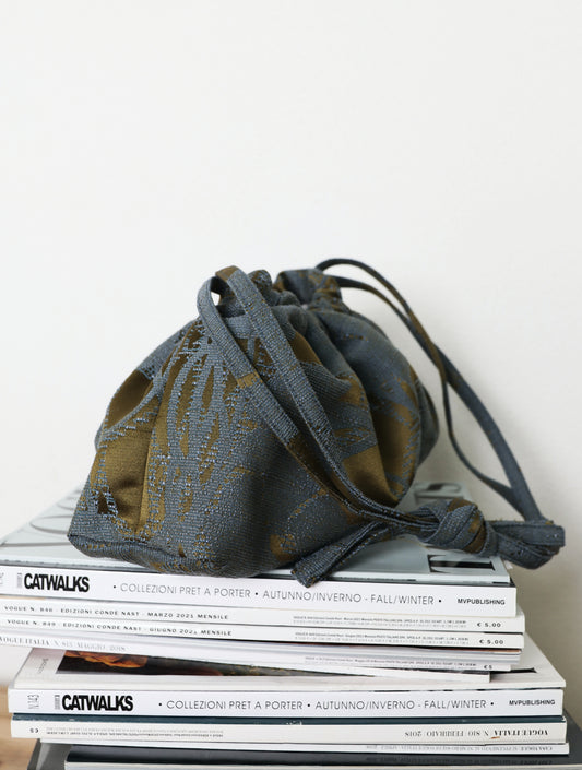 COUCOU BAG jacquard azzurro/oliva- PREORDINE 7gg