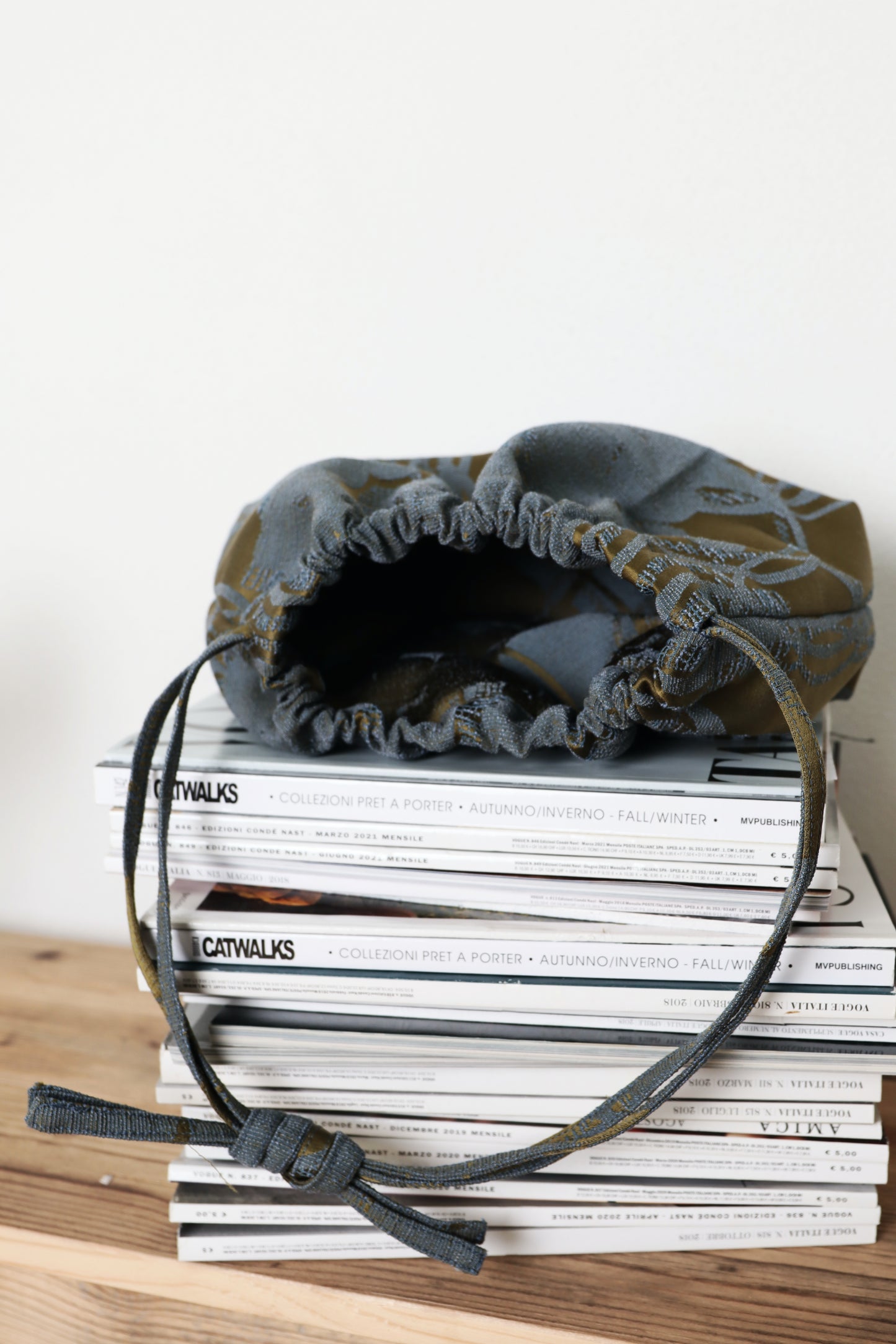 COUCOU BAG jacquard azzurro/oliva- PREORDINE 7gg