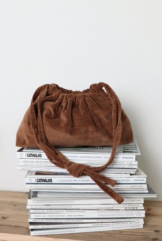 COUCOU BAG velluto cammello - PREORDINE 7gg