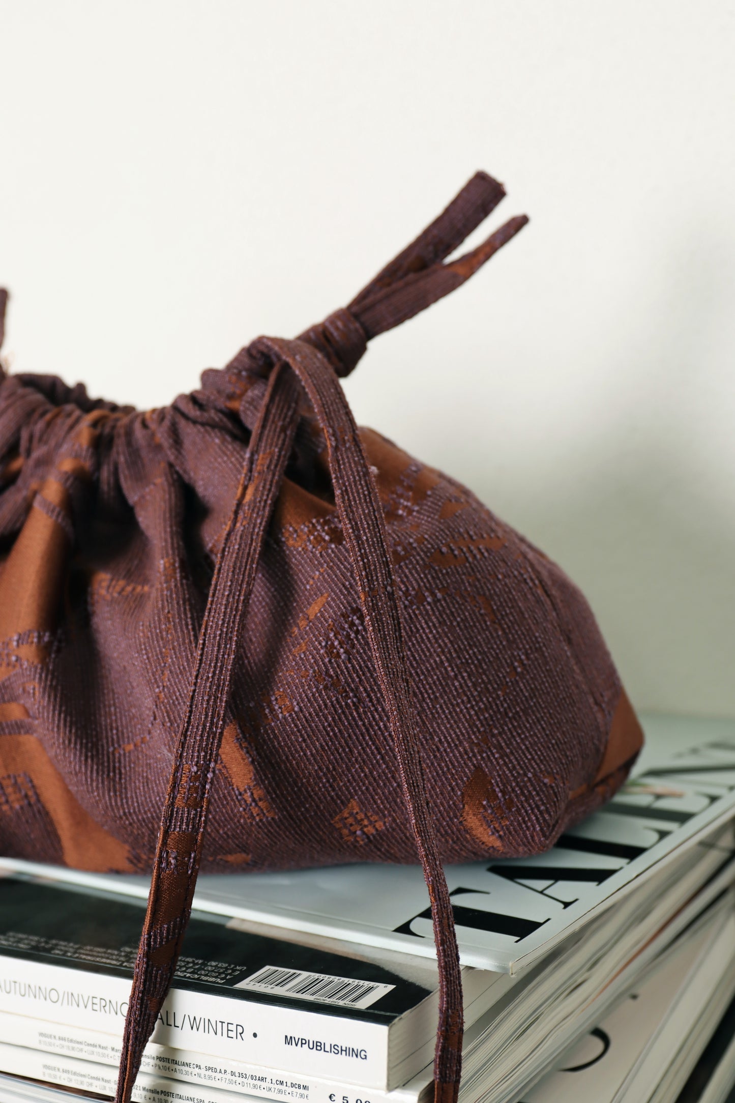 COUCOU BAG jacquard eggplant/rame- PREORDINE 7gg (