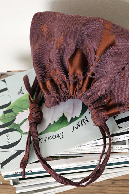 COUCOU BAG jacquard eggplant/rame- PREORDINE 7gg (
