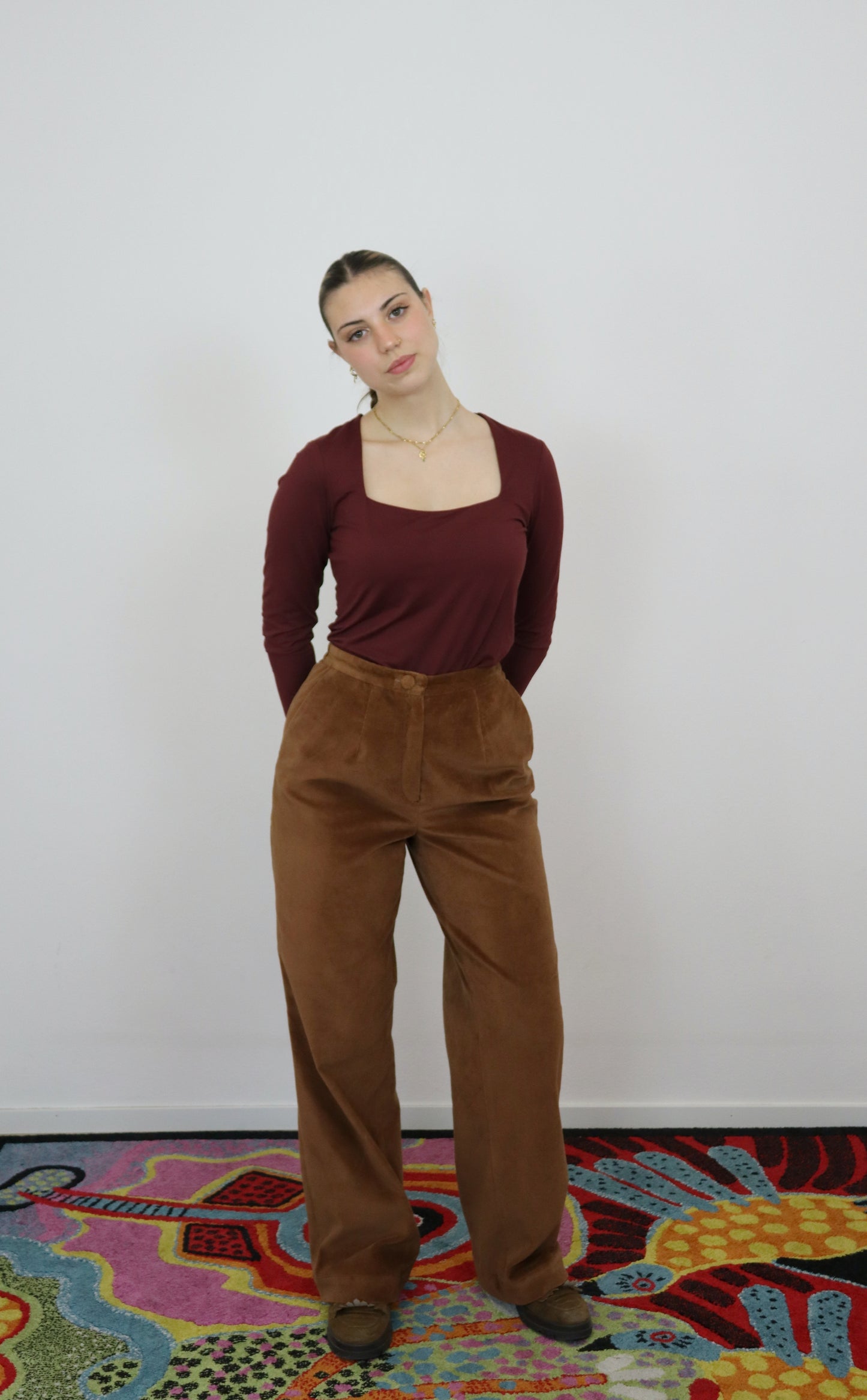 Pantalone Wide leg Ona - velluto deadstock - PREORDINE