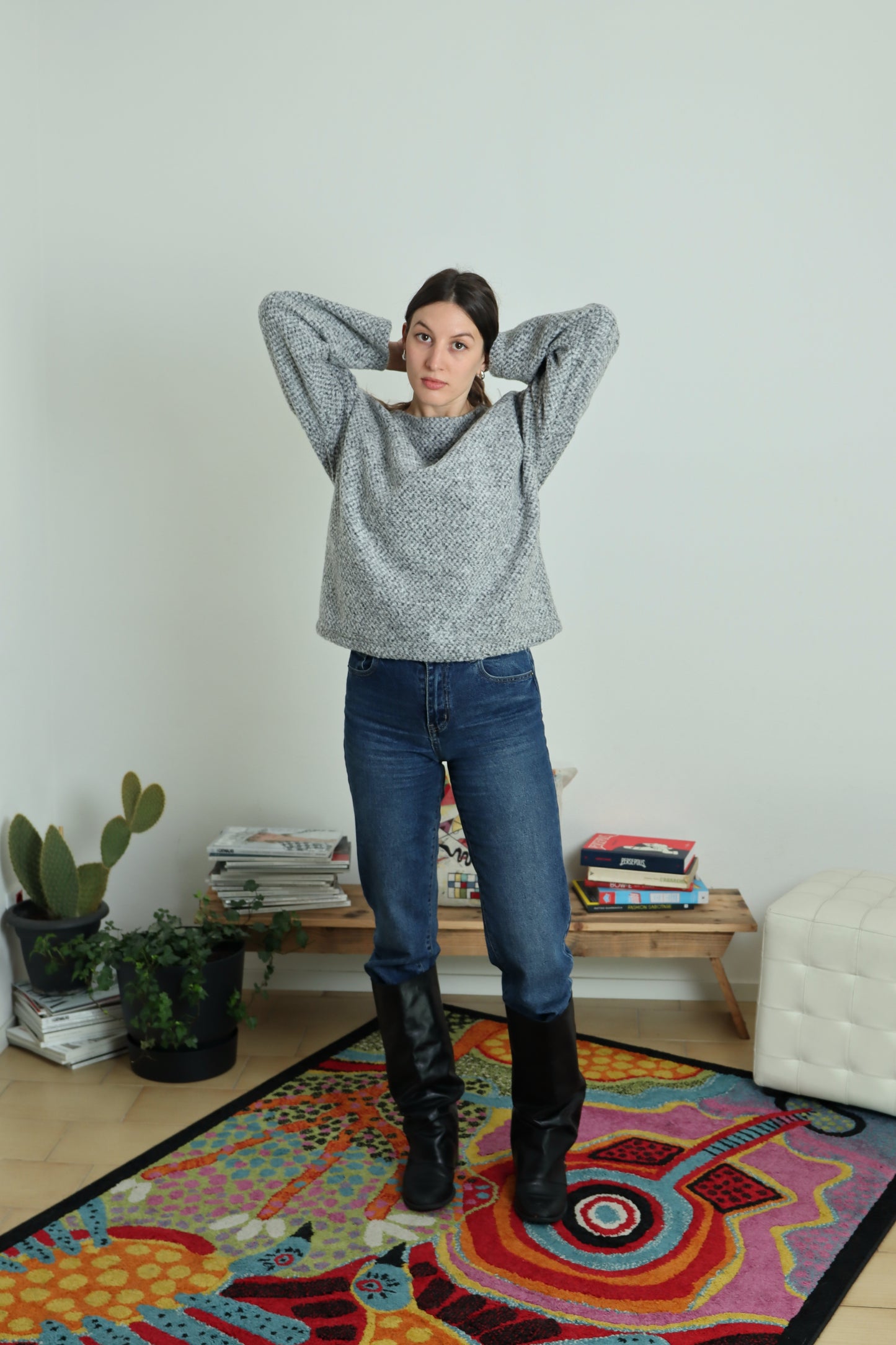 Maglione 100% lana - var grigio chiaro - PREORDINE