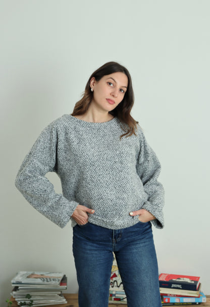 Maglione 100% lana - var grigio chiaro - PREORDINE