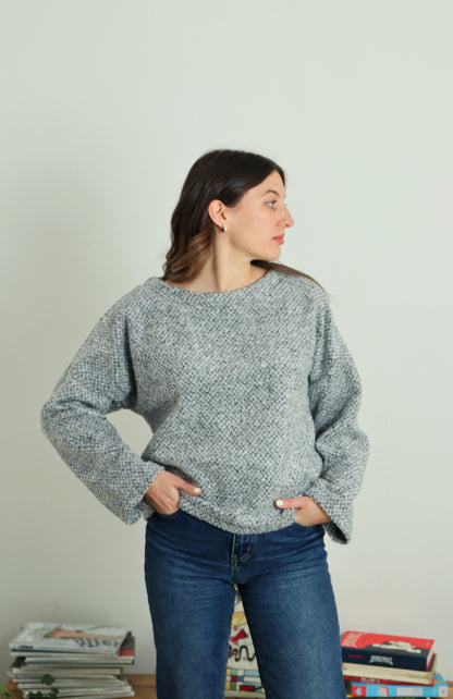 Maglione 100% lana - var grigio chiaro - PREORDINE