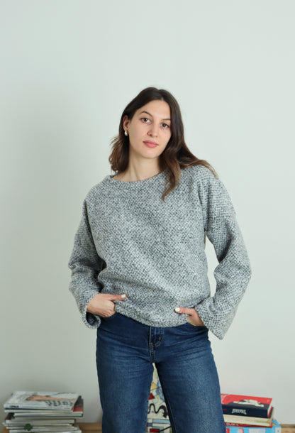 Maglione 100% lana - var grigio chiaro - PREORDINE