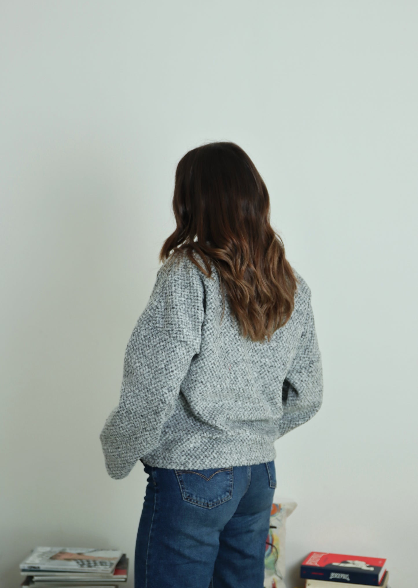 Maglione 100% lana - var grigio chiaro - PREORDINE