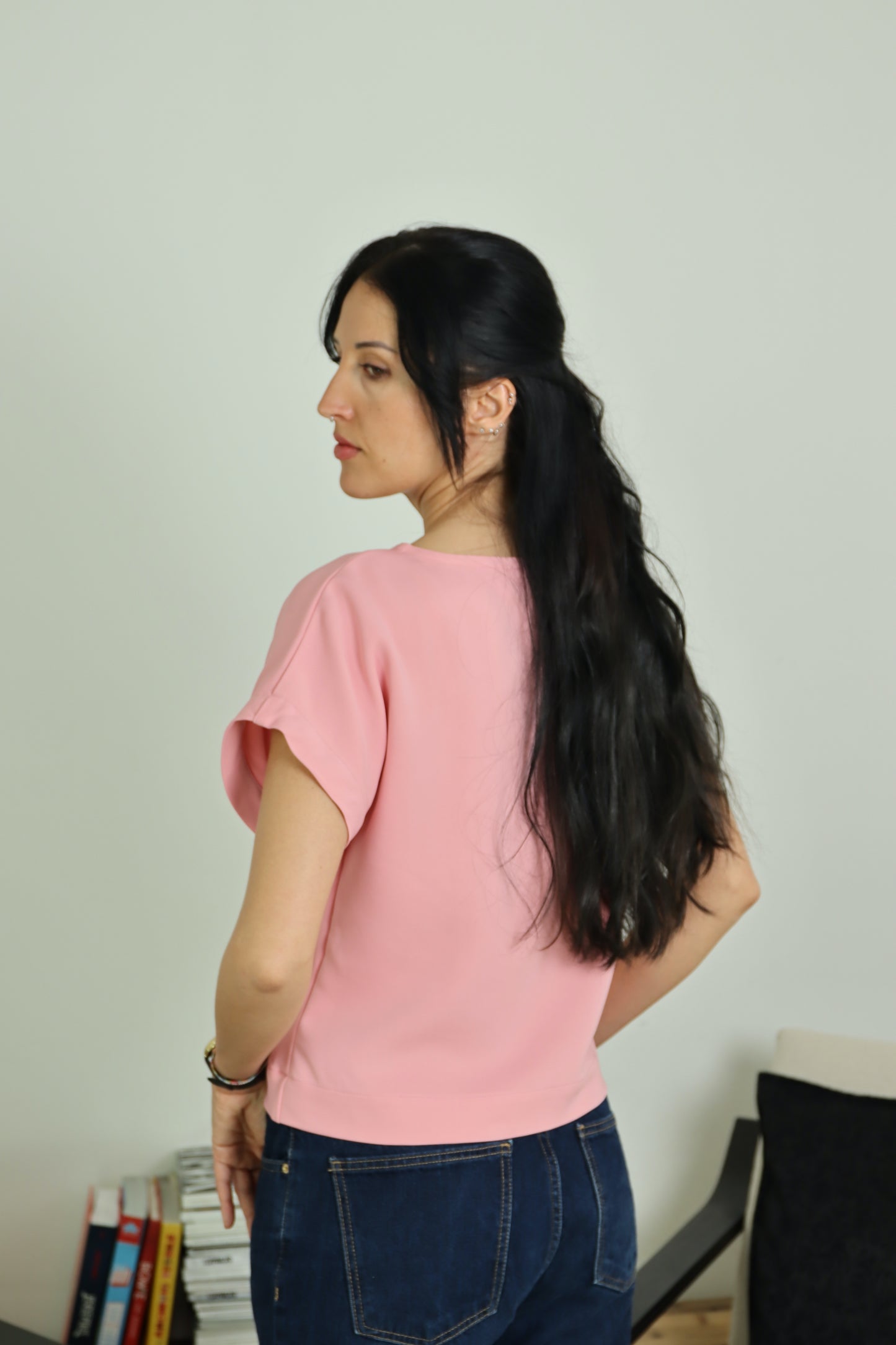 T-shirt kimono dettagli in raso - DON'T BE RIBBON