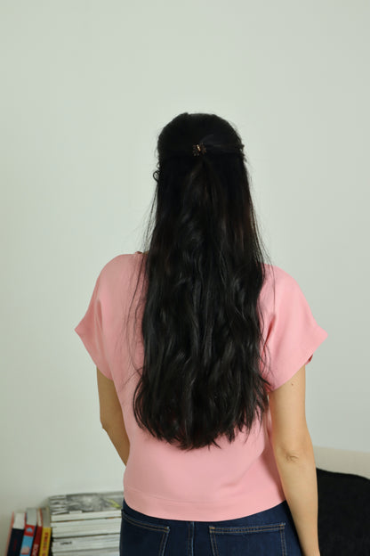 T-shirt kimono dettagli in raso - DON'T BE RIBBON