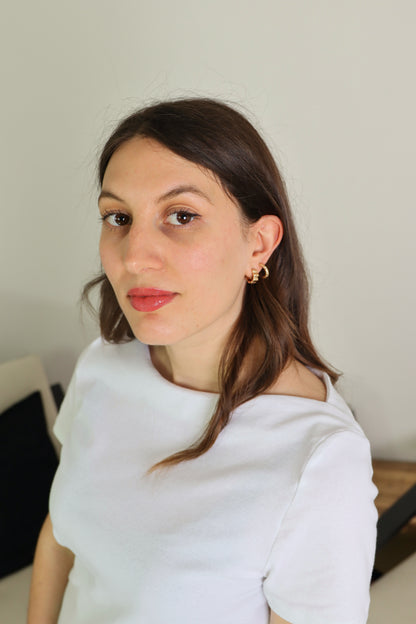 T-shirt cotone scollo a barca AUDREY